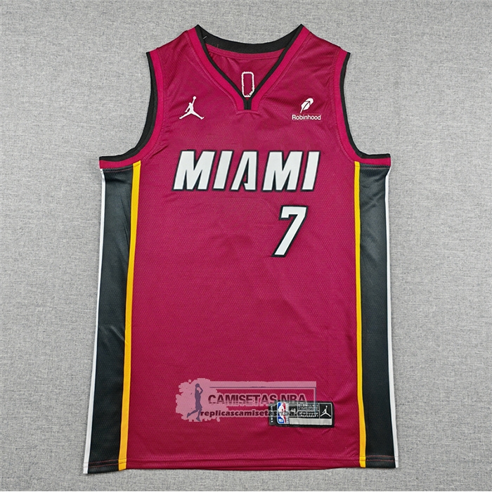 Camiseta Miami Heat Giannis Antetokounmpo NO 7 Statement Rojo